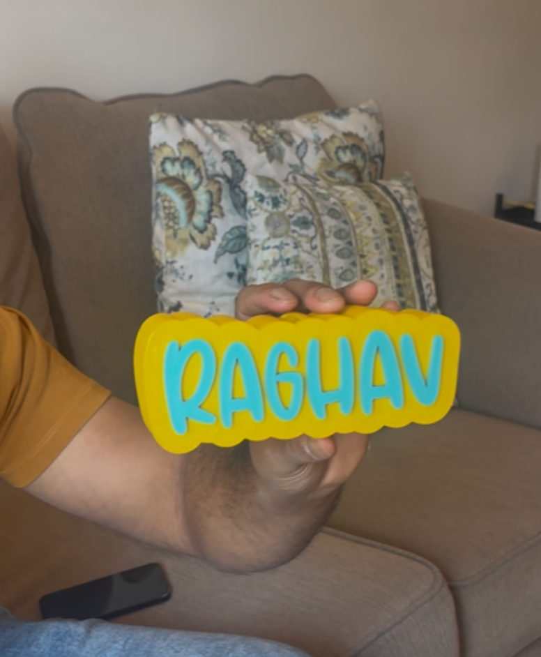 Name sign piggy bank