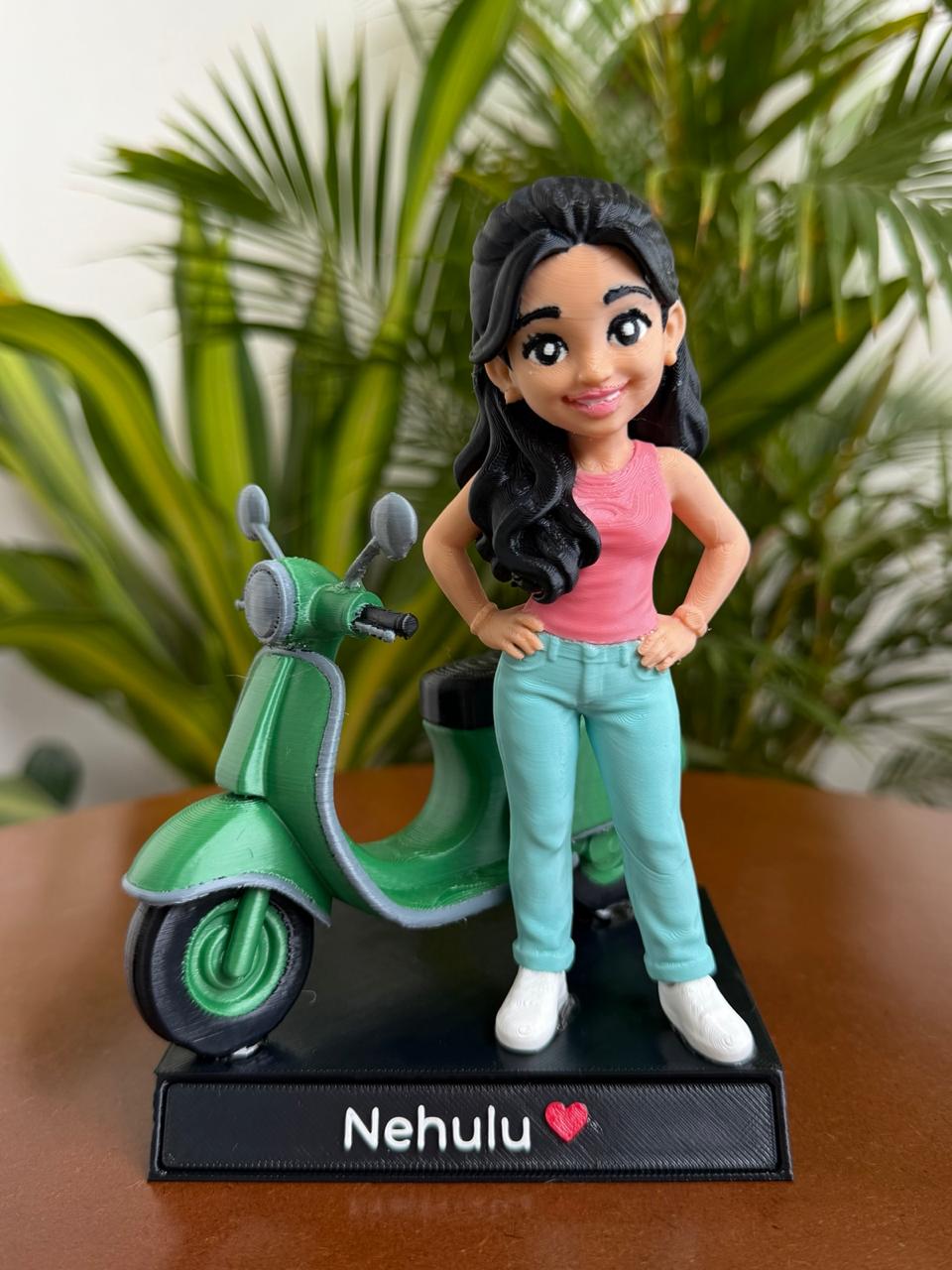 Figurine with Vehicle