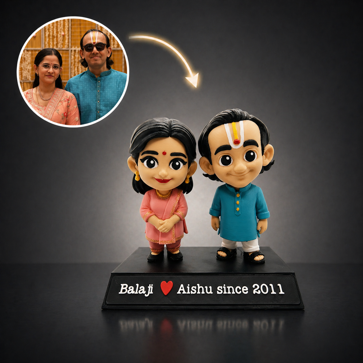 Custom figurine portrait